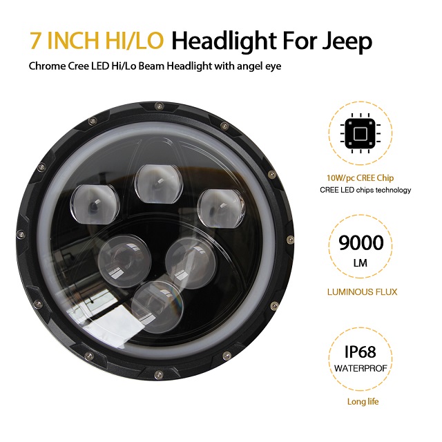 Jeep Wrangler Custom Headlight J006