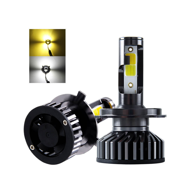 Ampoule de phare à LED en métal double couleur JG-F2HL